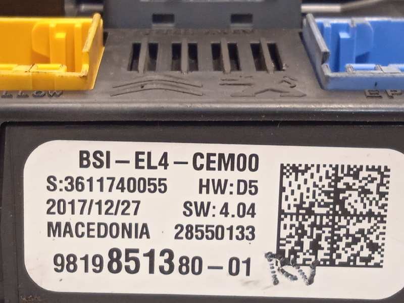 Recambio de caja reles / fusibles para citroën c4 picasso feel referencia OEM IAM 9819851380 28550133 1663368880