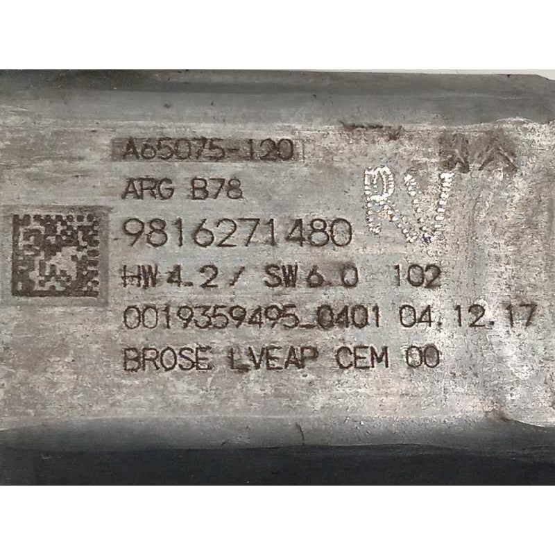 Recambio de elevalunas trasero izquierdo para citroën c4 picasso feel referencia OEM IAM 9816272780  9816271480
