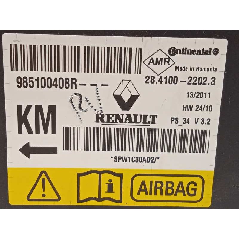 Recambio de centralita airbag para renault scenic iii dynamique referencia OEM IAM 985100408R  28410022023