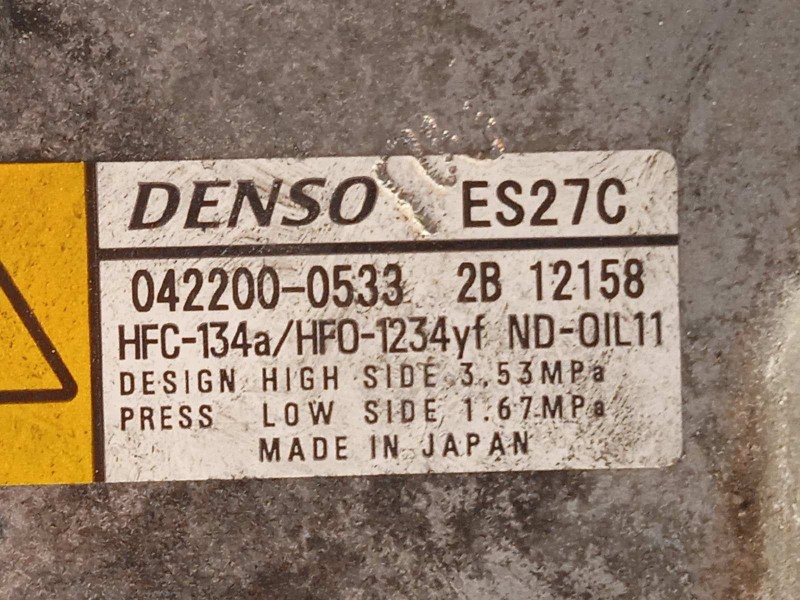 Recambio de compresor aire acondicionado para lexus nx 300h 4wd referencia OEM IAM 0422000533  