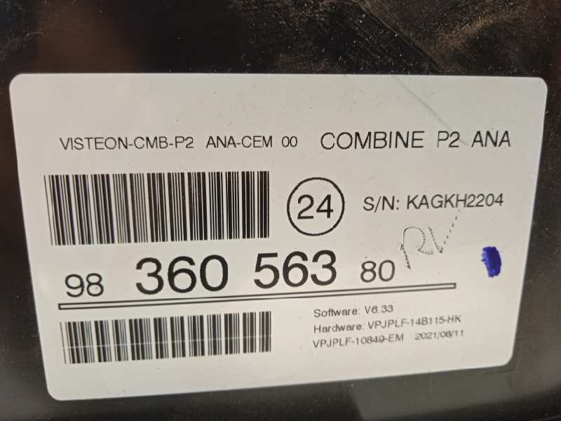 Recambio de cuadro instrumentos para peugeot 208 (p2) allure referencia OEM IAM 9836056380  