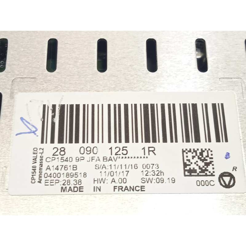 Recambio de pantalla multifuncion para renault scenic iv zen referencia OEM IAM 280901251R  