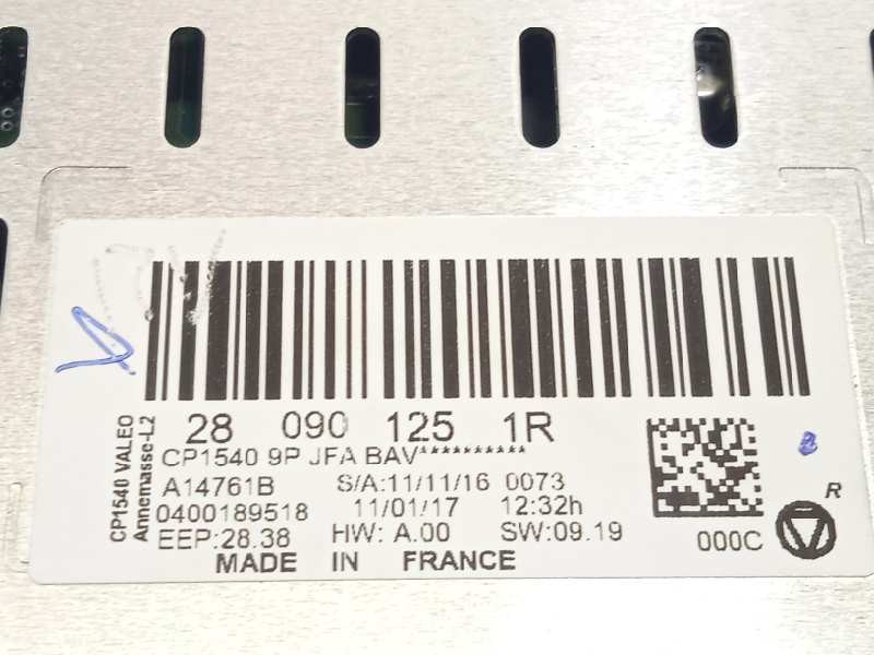 Recambio de pantalla multifuncion para renault scenic iv zen referencia OEM IAM 280901251R  