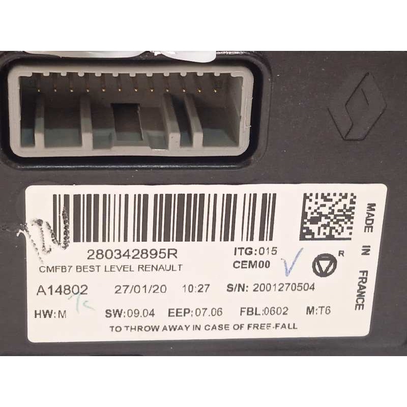 Recambio de pantalla multifuncion para renault captur ii intens referencia OEM IAM 280342895R  