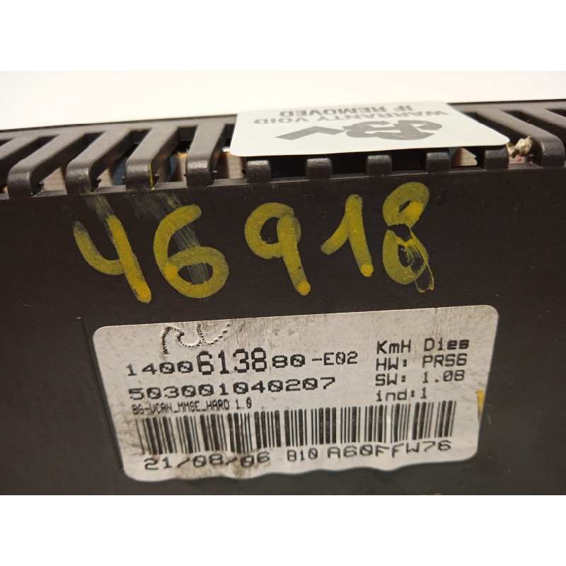 Recambio de cuadro instrumentos para peugeot 807 st pack referencia OEM IAM 1400613880  503001040207