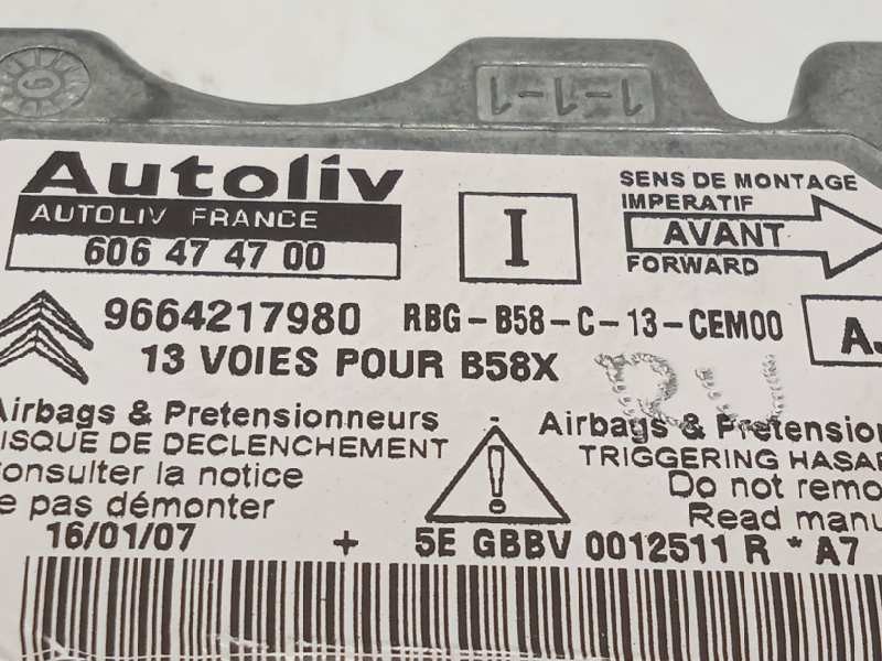 Recambio de centralita airbag para citroën c4 grand picasso exclusive referencia OEM IAM 9664217980 606474700 6546A8