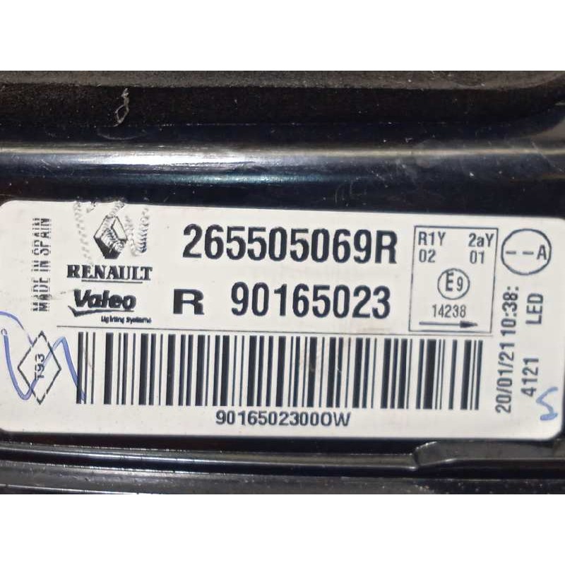 Recambio de piloto trasero derecho interior para renault kadjar 1.3 tce referencia OEM IAM 265505069R  90165023