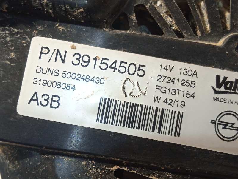 Recambio de alternador para opel astra k lim. 5türig 1.2 referencia OEM IAM 39154505 2724125B FG13T154