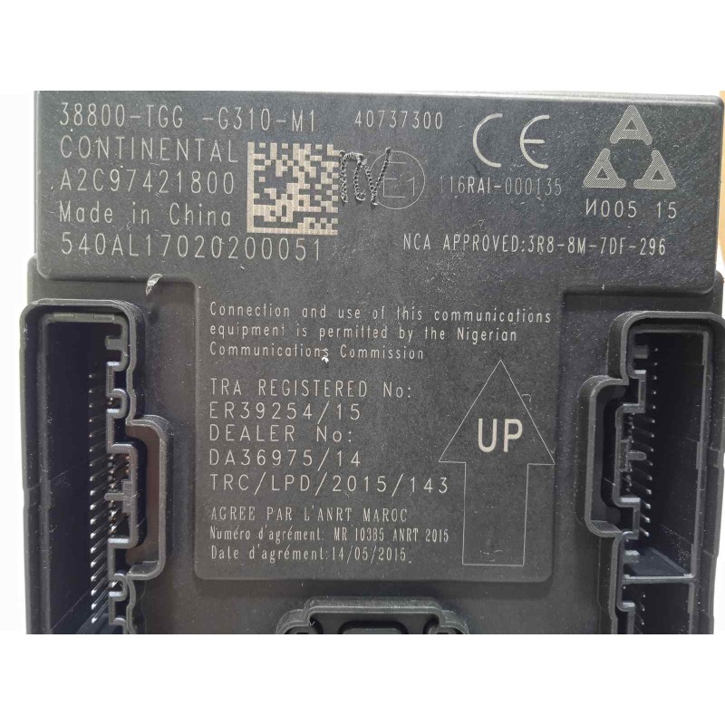 Recambio de centralita confort para honda civic lim.4 (fc) 1.0 referencia OEM IAM 38800TGGG310M1  A2C97421800