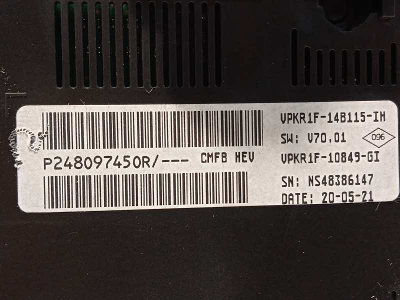 Recambio de cuadro instrumentos para renault clio v intens referencia OEM IAM 248097450R  P248097450R