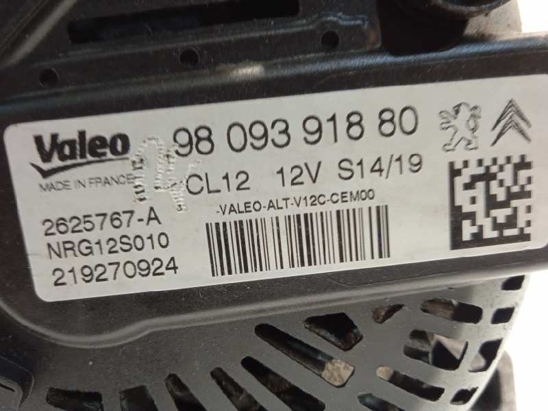 Recambio de alternador para citroën c3 origins referencia OEM IAM 9809391880 2625767A NRG12S010