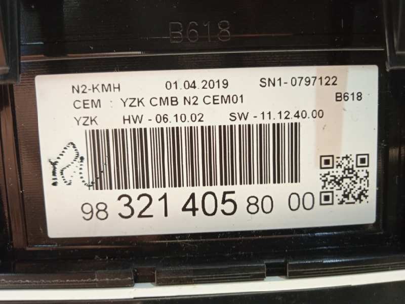 Recambio de cuadro instrumentos para citroën c3 origins referencia OEM IAM 9832140580  