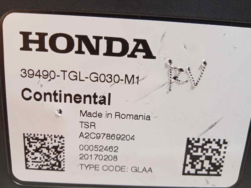 Recambio de modulo electronico para honda civic lim.4 (fc) 1.0 referencia OEM IAM 39490TGLG03 A2C97869204 39490TGLG030M1