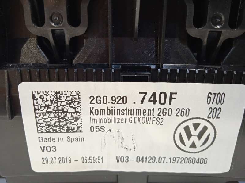 Recambio de cuadro instrumentos para volkswagen polo 1.0 tsi referencia OEM IAM 2G0920740F  