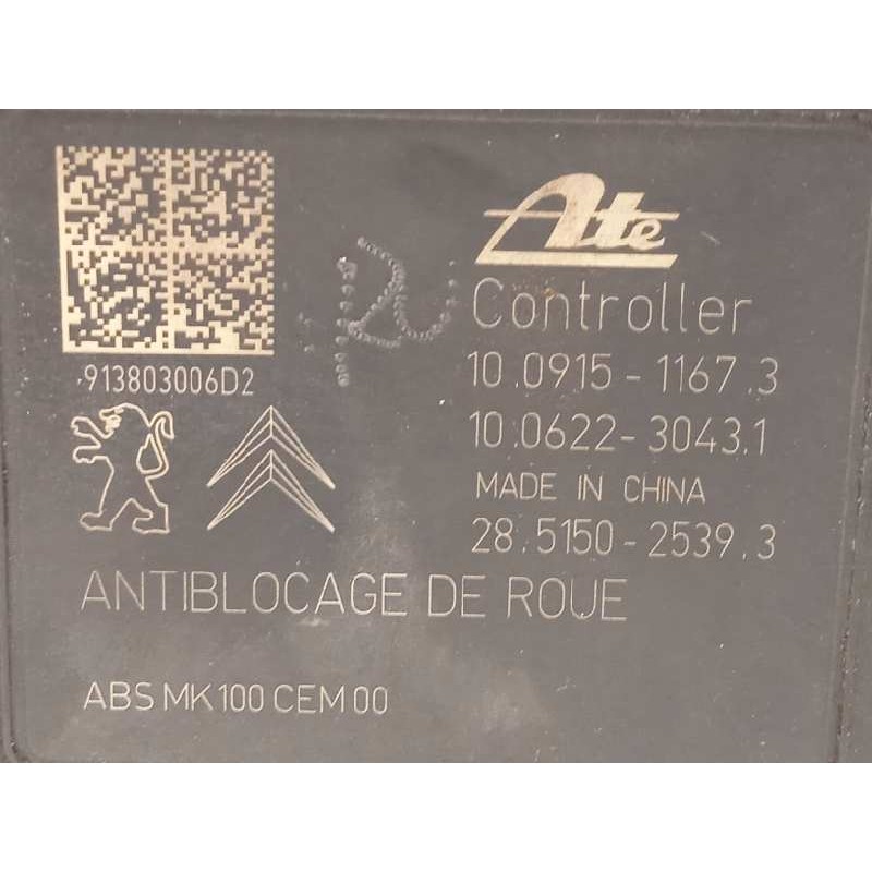 Recambio de abs para citroën c3 tonic referencia OEM IAM 9802460680 10091511673 10022001214