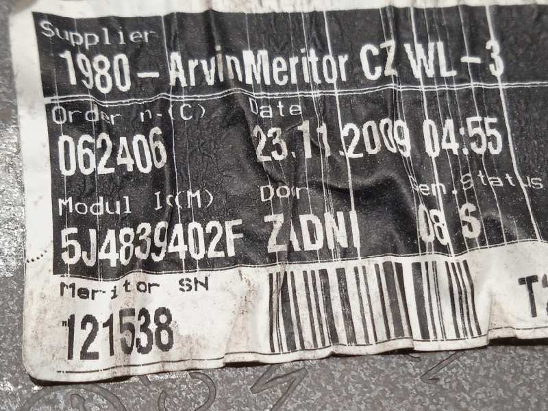Recambio de elevalunas trasero derecho para skoda fabia combi (5j5) 1.9 tdi referencia OEM IAM 5J4839402F  6Q0959812D