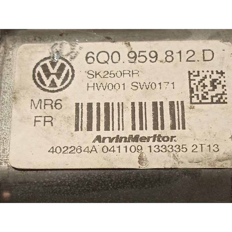 Recambio de elevalunas trasero derecho para skoda fabia combi (5j5) 1.9 tdi referencia OEM IAM 5J4839402F  6Q0959812D