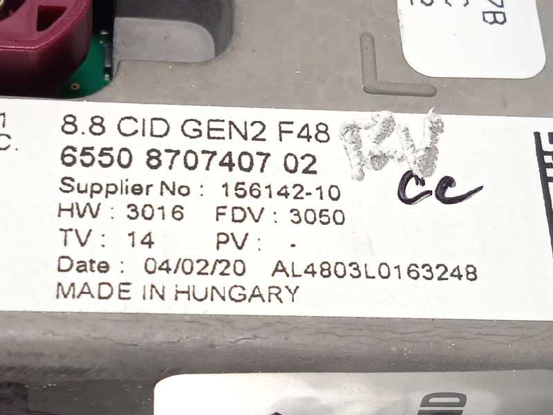 Recambio de pantalla multifuncion para bmw x2 (f39) sdrive18d referencia OEM IAM 65508707407  8707407