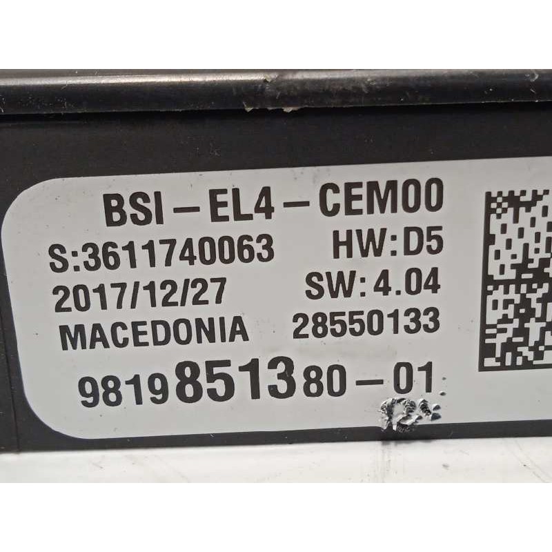 Recambio de caja reles / fusibles para citroën c4 picasso feel referencia OEM IAM 9819851380 28550133 1663368880
