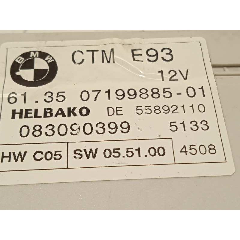 Recambio de modulo electronico para bmw serie 3 cabrio (e93) 325d referencia OEM IAM 613507199885  
