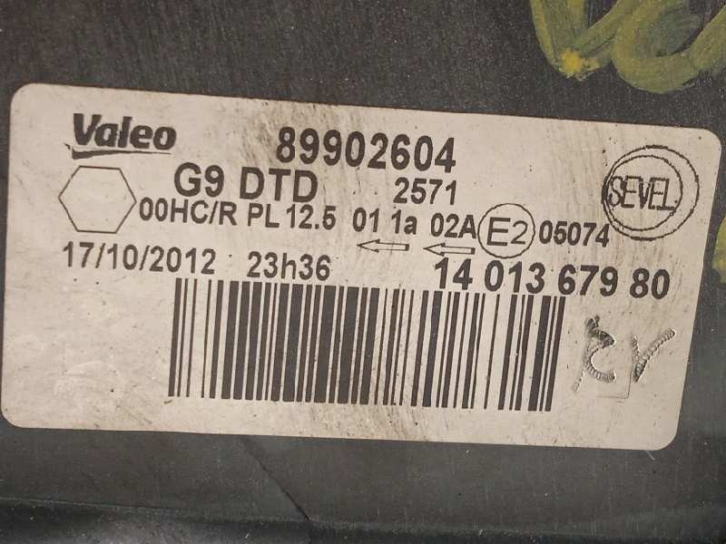 Recambio de faro derecho para citroën jumpy 2.0 hdi fap referencia OEM IAM 1401367980  89902604