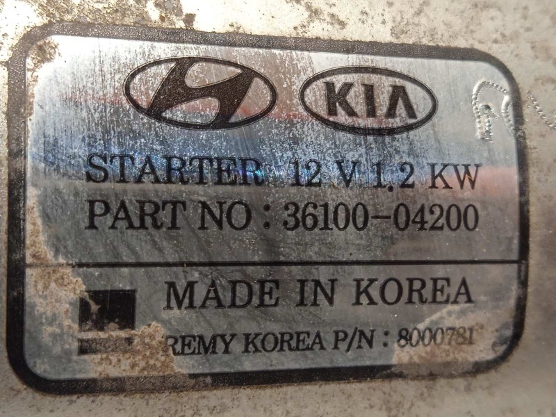 Recambio de motor arranque para kia cee´d 1.0 tgdi cat referencia OEM IAM 3610004200  