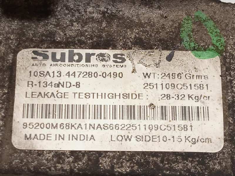 Recambio de compresor aire acondicionado para nissan pixo (uao) 1.0 referencia OEM IAM 95200M68KA1  