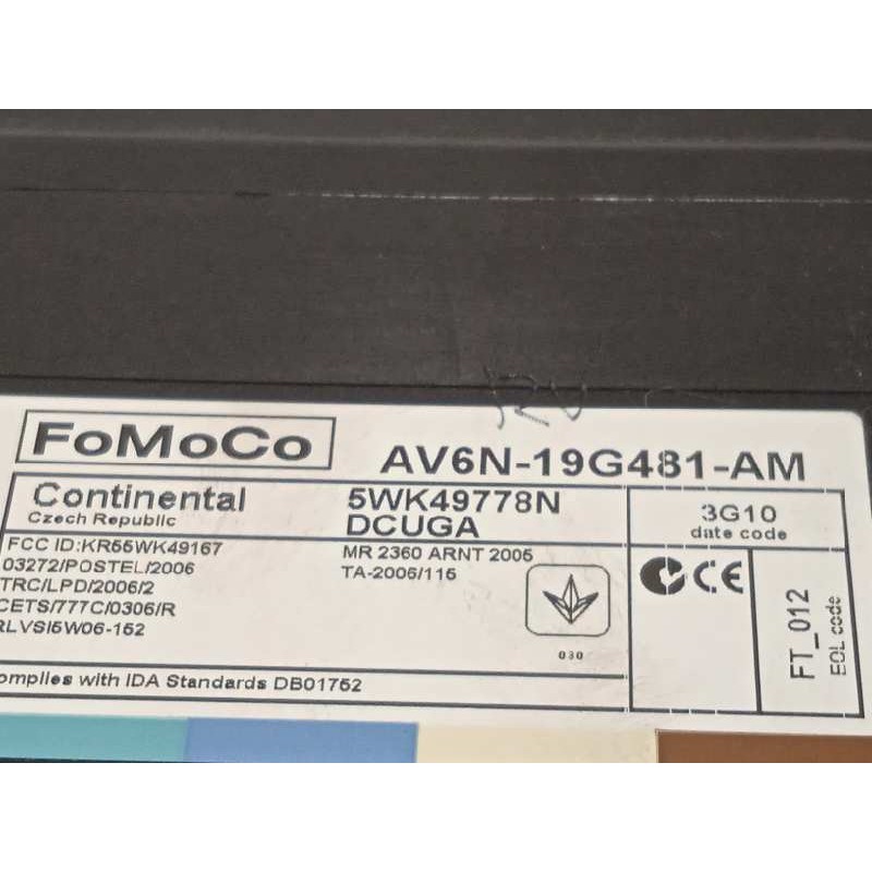 Recambio de centralita confort para ford grand c-max trend referencia OEM IAM AV6N19G481AM 1829420 5WK49778N