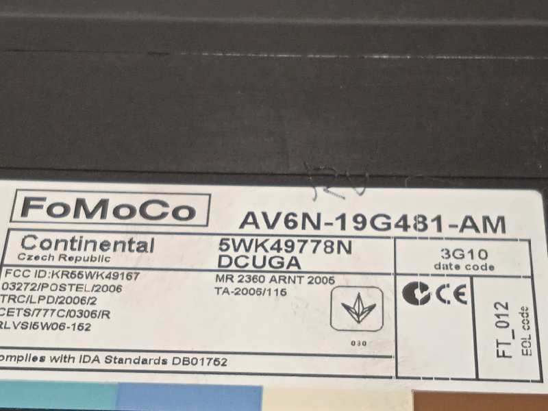 Recambio de centralita confort para ford grand c-max trend referencia OEM IAM AV6N19G481AM 1829420 5WK49778N