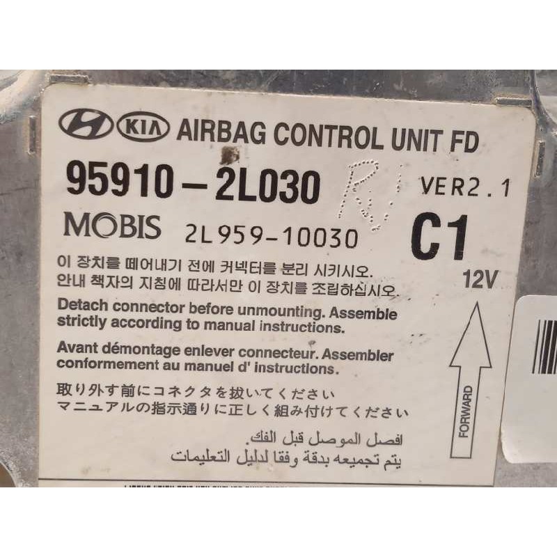 Recambio de centralita airbag para hyundai i30cw classic referencia OEM IAM 959102L030  2L95910030