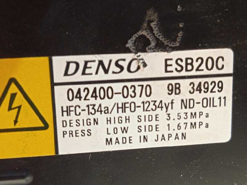 Recambio de compresor aire acondicionado para toyota c-hr referencia OEM IAM 0424000370 8837047092 ESB20C