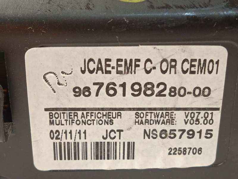 Recambio de pantalla multifuncion para peugeot 508 active referencia OEM IAM 9676198280  9836586580