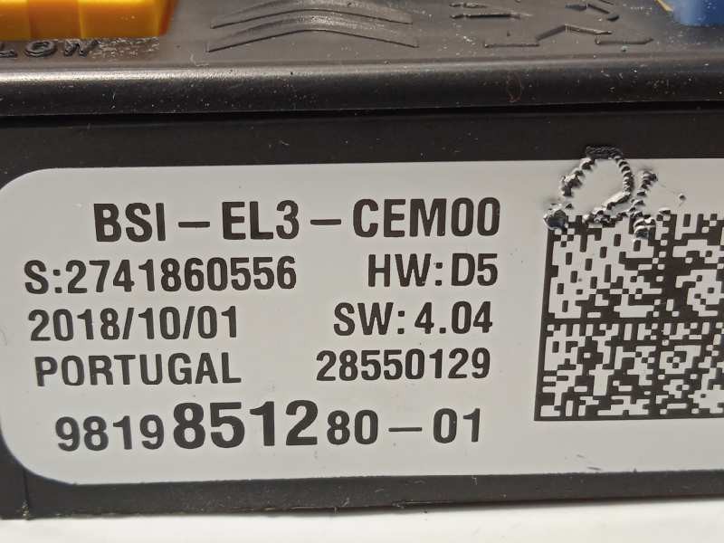 Recambio de caja reles / fusibles para opel crossland x 1.2 referencia OEM IAM 9819851280  1618840880