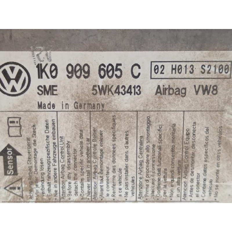 Recambio de centralita airbag para seat toledo (5p2) reference referencia OEM IAM 1K0909605C  5WK43413
