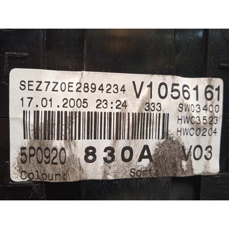 Recambio de cuadro instrumentos para seat toledo (5p2) reference referencia OEM IAM 5P0920830A  5P0920830AX