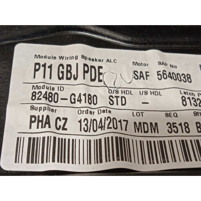 Recambio de elevalunas delantero derecho para hyundai i30 (pd) 1.6 crdi cat referencia OEM IAM 82480G4180  82460G4010