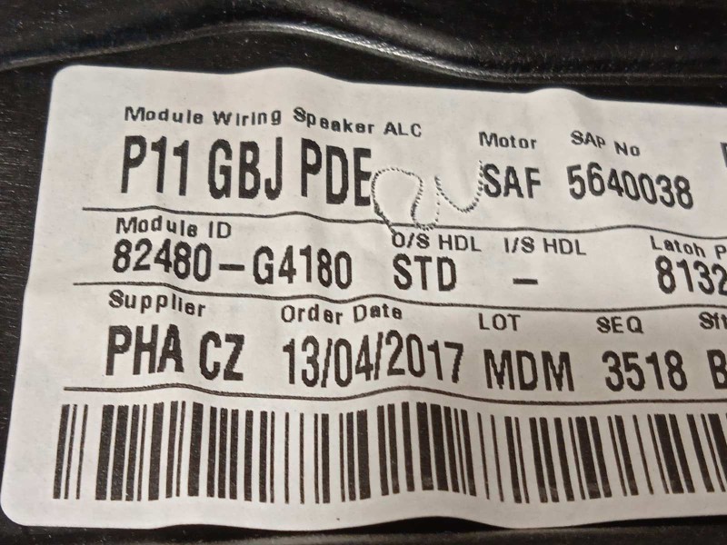 Recambio de elevalunas delantero derecho para hyundai i30 (pd) 1.6 crdi cat referencia OEM IAM 82480G4180  82460G4010