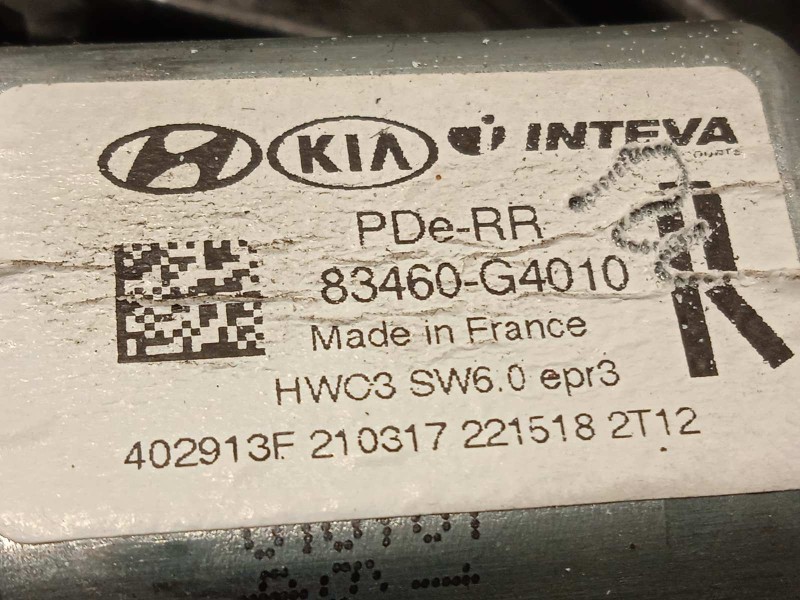 Recambio de elevalunas trasero derecho para hyundai i30 (pd) 1.6 crdi cat referencia OEM IAM 83480G4030  83460G4010