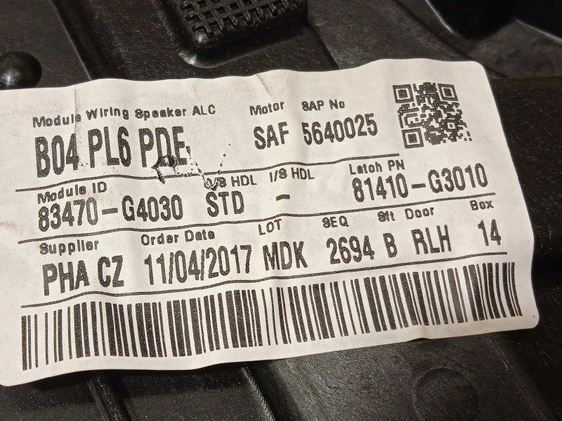 Recambio de elevalunas trasero izquierdo para hyundai i30 (pd) 1.6 crdi cat referencia OEM IAM 83470G4030  83450G4010