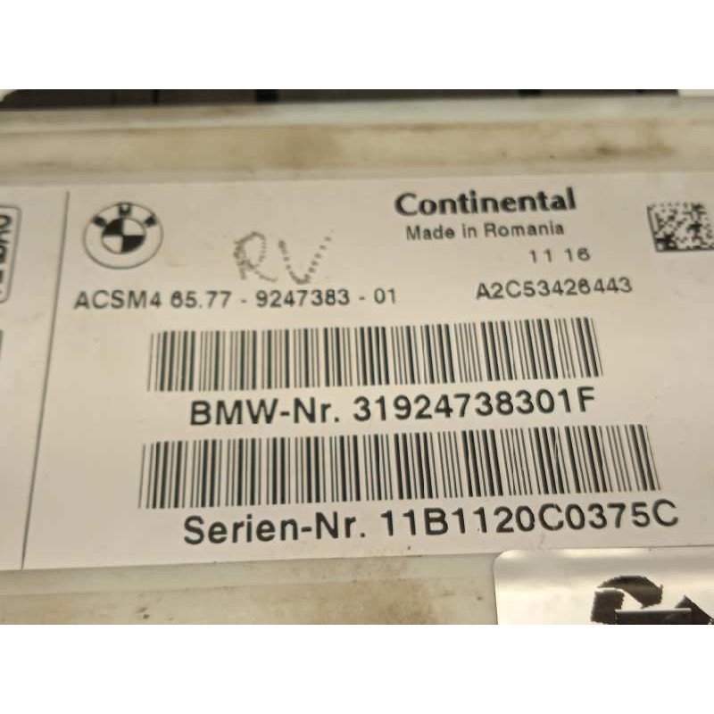Recambio de centralita airbag para bmw x3 (f25) xdrive 20d referencia OEM IAM 65779247383  A2C53426443