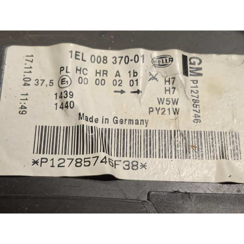 Recambio de faro izquierdo para saab 9-3 berlina 1.8 cat referencia OEM IAM 1EL00837001  P12785746