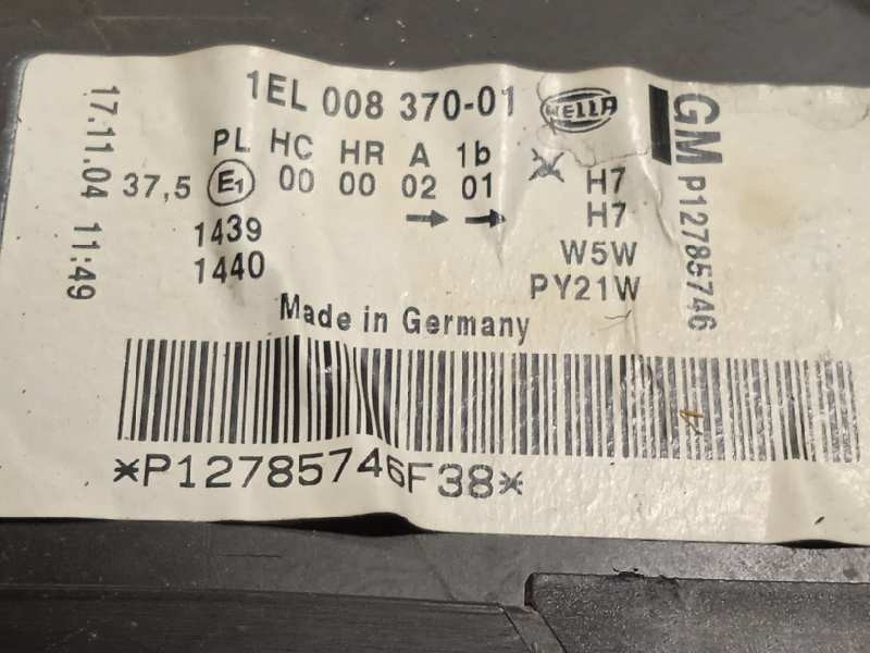 Recambio de faro izquierdo para saab 9-3 berlina 1.8 cat referencia OEM IAM 1EL00837001  P12785746