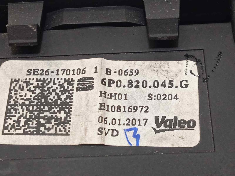 Recambio de mando calefaccion / aire acondicionado para seat ibiza (6p1) reference referencia OEM IAM 6P0820045G  