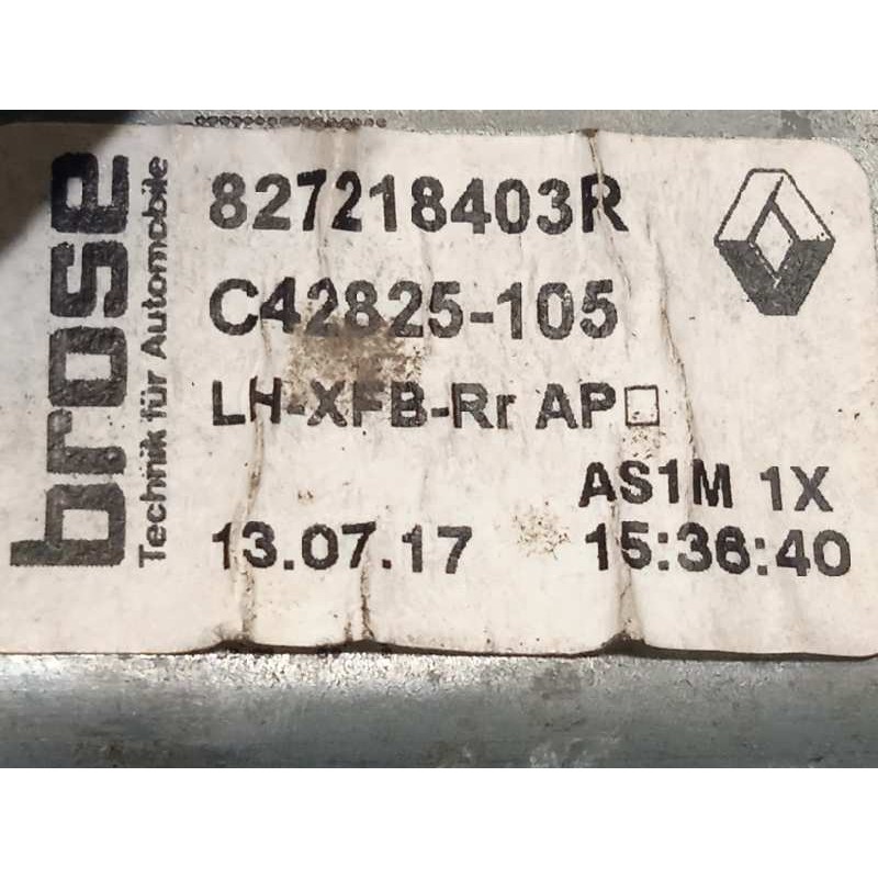 Recambio de elevalunas trasero izquierdo para renault megane iv grandtour 1.2 tce energy referencia OEM IAM 827218403R  