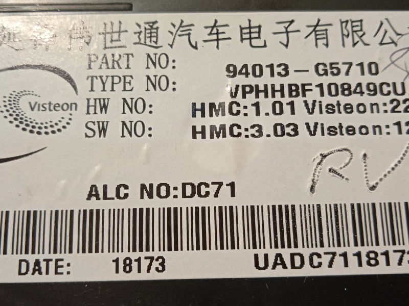 Recambio de cuadro instrumentos para kia niro drive referencia OEM IAM 94013G5710  