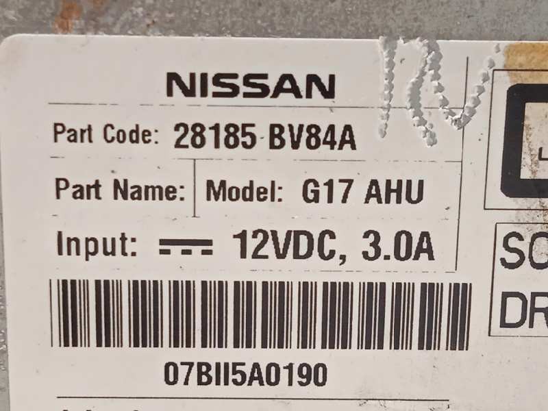 Recambio de sistema audio / radio cd para nissan juke (f15) 1.6 cat referencia OEM IAM 28185BV84A  