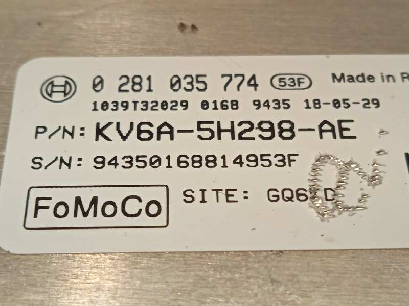 Recambio de modulo electronico para ford tourneo connect trend referencia OEM IAM KV6A5H298AE  0281A035774