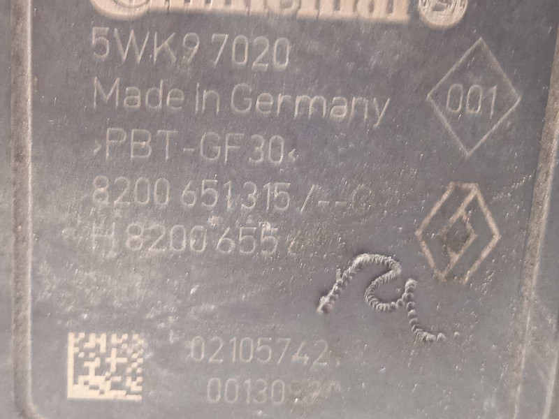 Recambio de caudalimetro para renault kangoo profesional referencia OEM IAM 8200651315  5WK97020