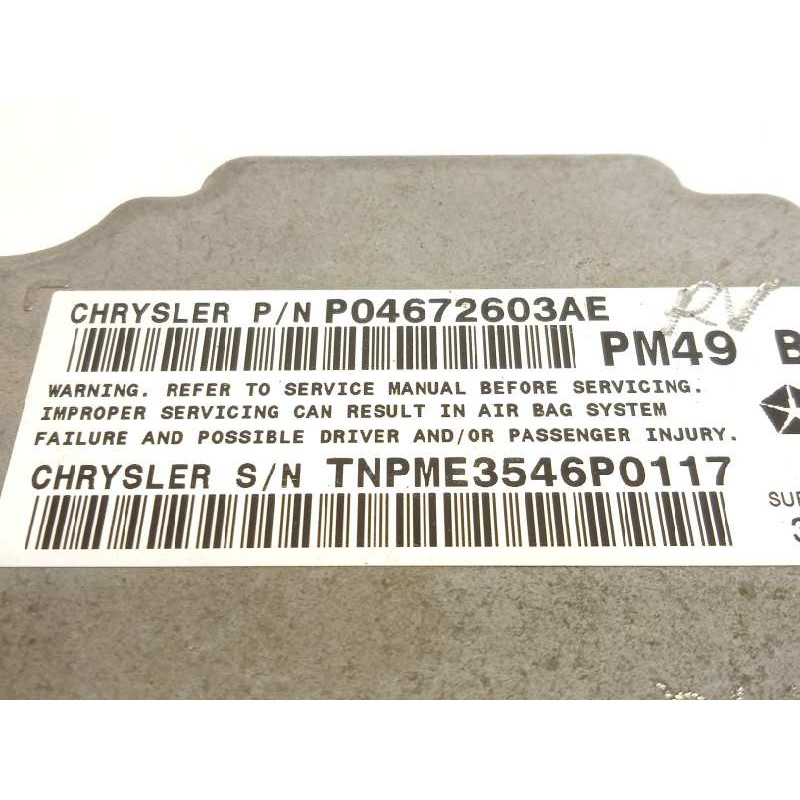 Recambio de centralita airbag para dodge caliber sxt referencia OEM IAM P04672603AE  