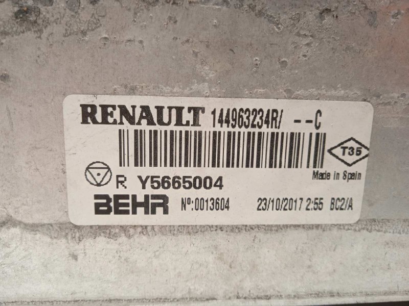 Recambio de intercooler para renault kangoo profesional referencia OEM IAM 144963234R  